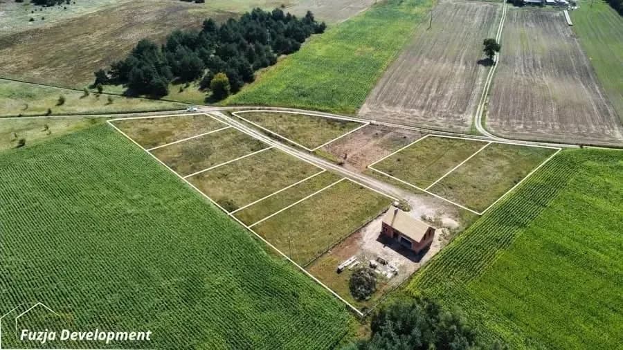Rzut działek z granicami